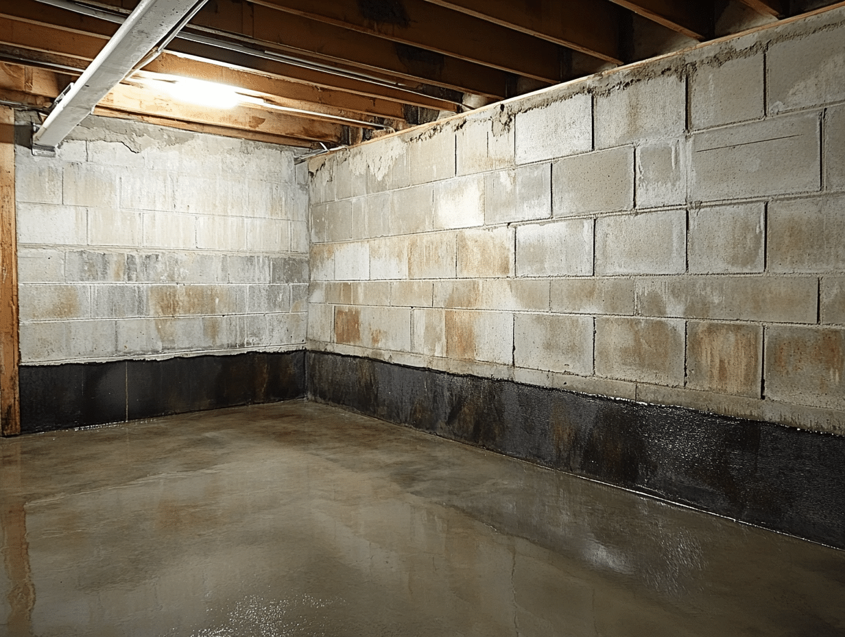 accu dry cinderblock foundation wall seepage in westmont, il a room with a brick wall