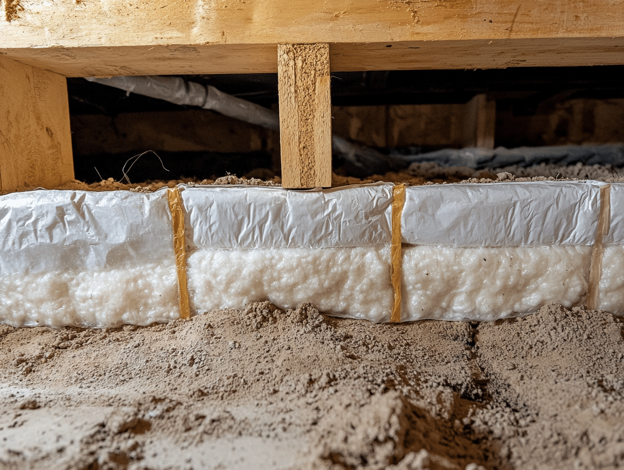 accu dry crawlspace encapsulation in westmont, il a close up of some pipes