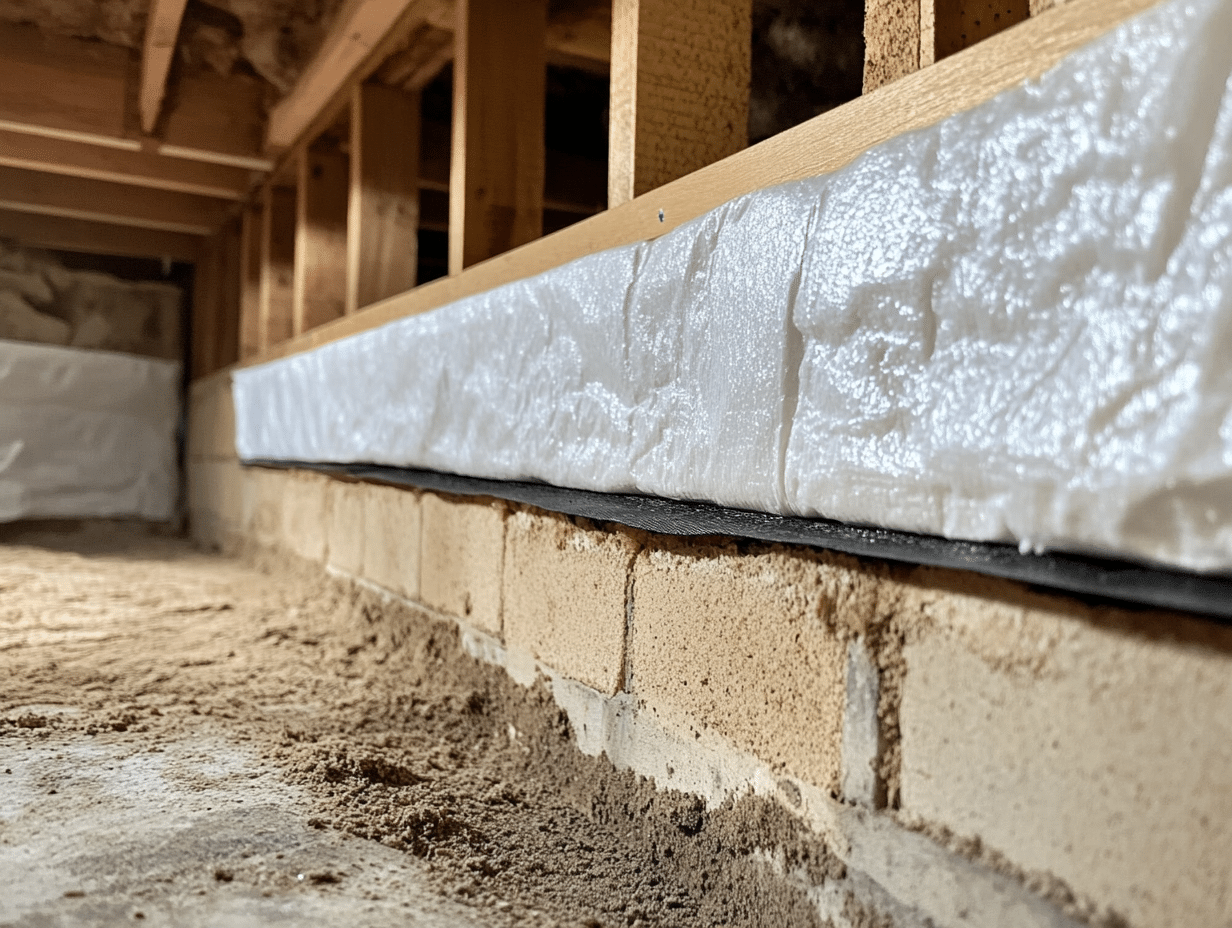 accu dry crawlspace encapsulation in westmont, il a concrete wall with a hole in it