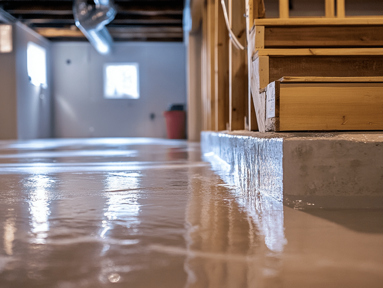 accu dry floor seepage in westmont, il a room with a table and a door
