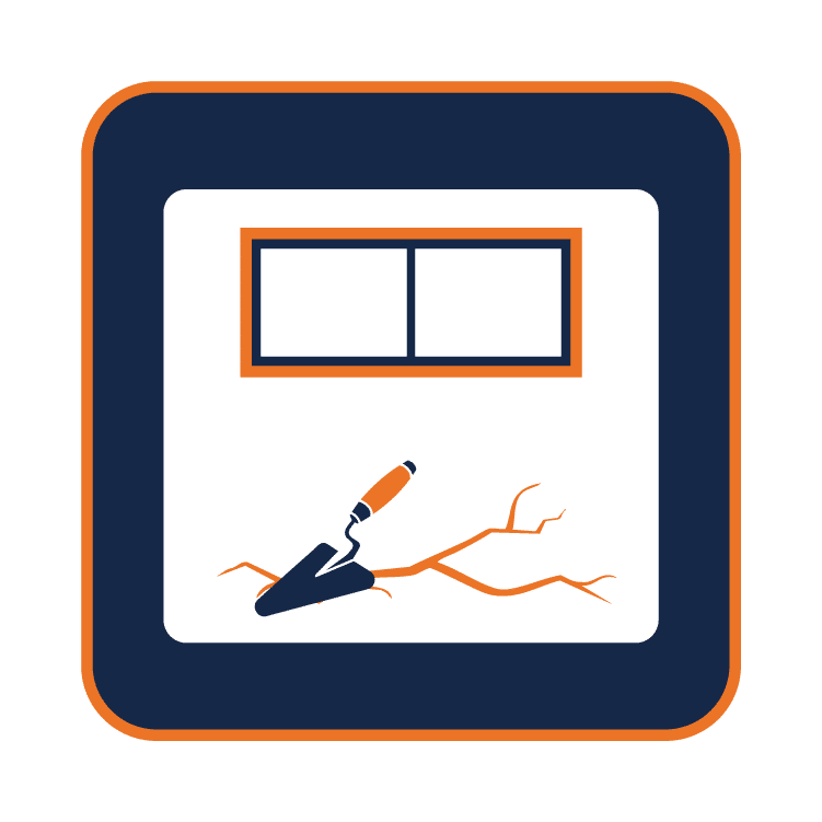 Foundation Crack Repair Icon in brand colors