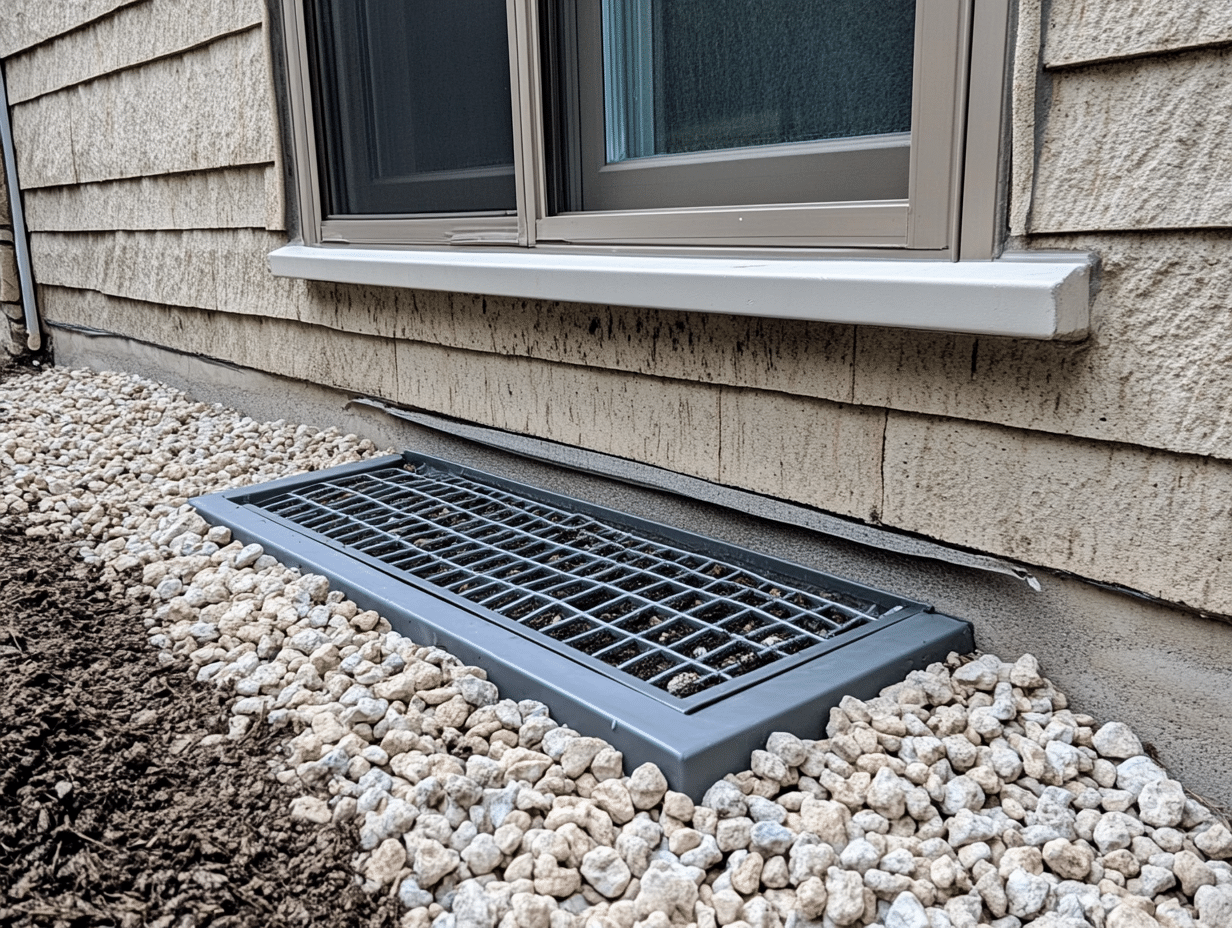 accu dry window well repair in westmont, il a laptop on a pile of rocks
