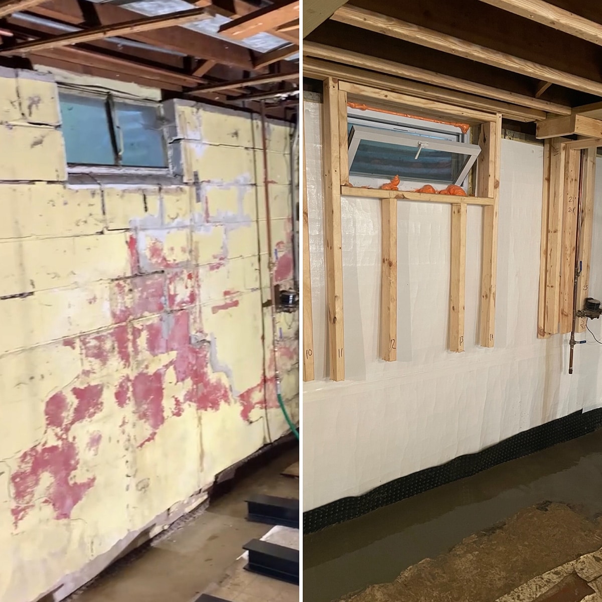 cinderblock foundation wall seepage results 2 image block